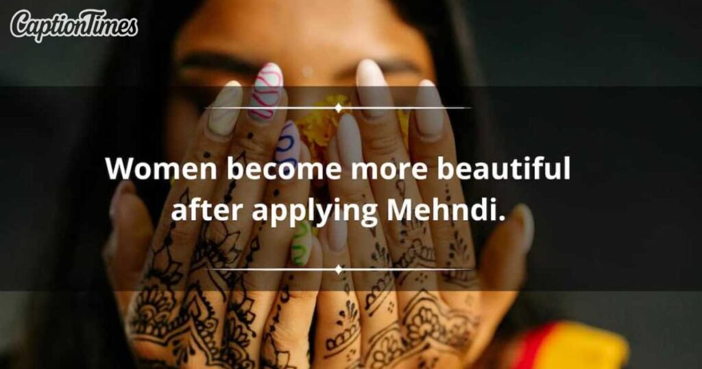 instagram mehndi caption