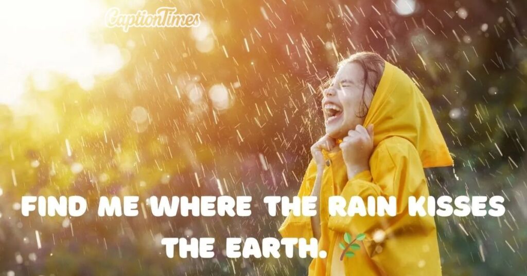 short aesthetic rain captions