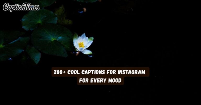Cool Captions For Instagram