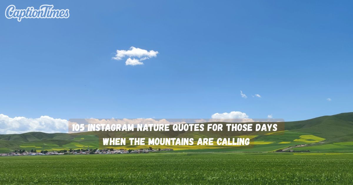 Instagram nature quotes